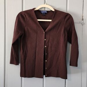 Ann Taylor Brown Cardigan Small